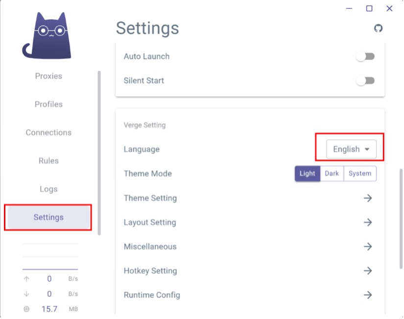 Change Language
